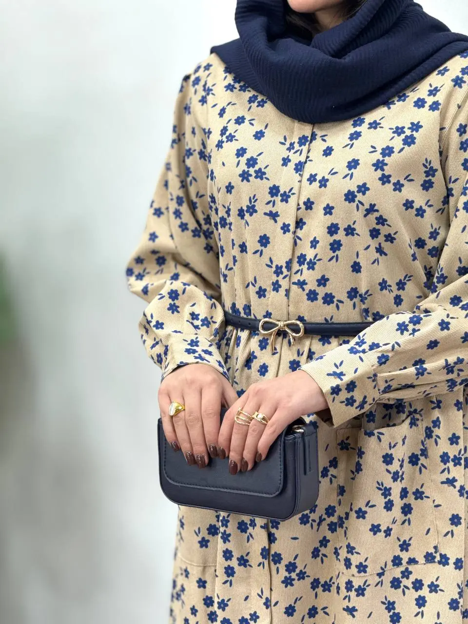 پیراهن مانتویی پاییزه طرحدار آیسو سانیا 2